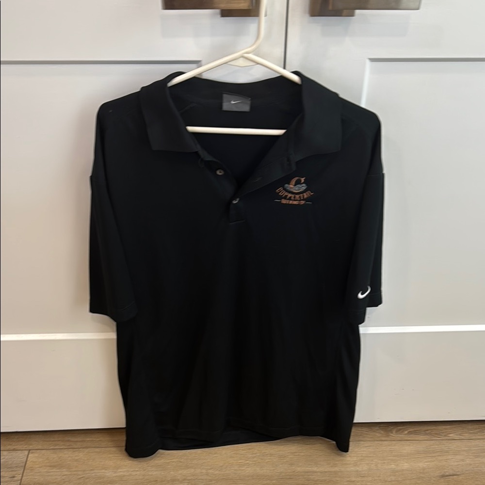 Nike Black Polo Shirt with Embroidered Logo